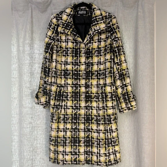 Marvin Richards Black, White & Yellow Coat - Picture 1 of 6